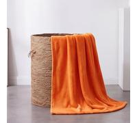 YXRS Manta Sofá Manta Polar 135 x 145 cm Acogedora y Ligera Grande para Sofá para Todas Estaciones para Cama, Viaje, Sala de Estar, Naranja