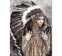 Yxsnow Diy Pintura De Diamante 5D Muchacha India Diy Punto De Cruz Rhinestone Taladro Artes Pintura Por Números Mosaico Decoración Craft
