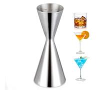 YXT&BEYOND Premium Jigger de Cocktail Doble 30/60ml, Medidor para Cocktail 304 Acero Inoxidable Estilo Japonés, Medidor Preciso para Home-Bar, Bares Profesionales & Barman, Fiestas, Plateado