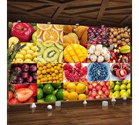 YXTSmurals Cocina Fruta Patrón Fotomurales Efecto 3D Art Papel Tapiz Fotográfico, Xxl Papel Pintado Tejido No Tejido Decoración De Pared Decorativos Murales De Diseno Fotográfico