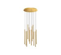 YXWYXWA 12-Lights Kitchen Island LED Gold Ceiling Pendant Light Villa Loft Duplex Spiral Staircase Ceiling Hanging Lamp Nordic Indoor Deco Strip Droplight Interesting