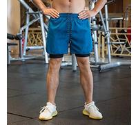 YXWYXWA 2 in 1 Running Shorts Jogging Gym Fitness Training Quick Dry Outdoor Beach Short Pants Male