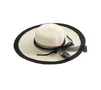 YXWYXWA 2025 Parent-Child Beach Hat Female Casual Panama Hat Lady Brand Women Flat Brim Bowknot Straw Cap Girls Sun Hat