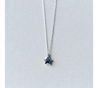 YXWYXWA 925 Sterling Silver Star y Moon Sparkling Starry Link Cadina Colgantes de Colgante para Mujeres prevenir Joyas de alergia