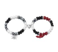 YXWYXWA Bat Matching Bracelets for Women Men Beads Bracelets for Couple Best Friend Pinky Promise Jewelry Thanksgiving Birthday Christmas Gifts