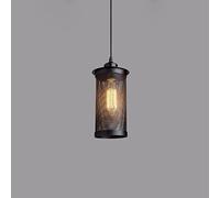 YXWYXWA Black Metal Hollow Iron Fixture Ceiling Light Kitchen Island Hanging Pendant 1 Light Retro Industry Pendant Light Showroom Basilica Store E27/E26 Interesting