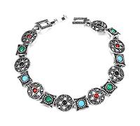 YXWYXWA Bracelet Fashion Bracelets Bohemia Bracelets Bangles Tibetan Silver Multicolor Resin Cuff Women Bracelets Vintage Jewelry Bracelets