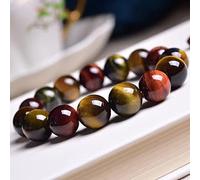 YXWYXWA Bracelet Feng Shui Tiger Eye Stone Wealth Bracelet Beaded String Bracelet Chakra Bracelet Amulet Lucky Adjustable Bracelet Ward Off Evil Spirits Bracelet Women Men,12mm