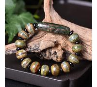 YXWYXWA Bracelet Natural Agate Beaded Bracelet,Feng Shui Amulet Bracelet,Tibetan Style Dzi Beads Bracelet,Attract Wealth Money and Good Luck,Couple Bangle,Gifts On Mothers Day Birthday