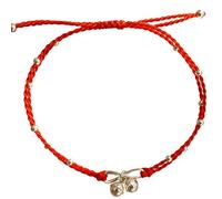 YXWYXWA Bracelet Natural Garnet Crystal Silver Bell Red String Anklet Bracelet Quartz Spiritual Feng Shui Amulet Evil Eye Chakra Gemstones Anklet Adjustable Lucky Gift for Women Girls