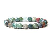 YXWYXWA Bracelet Natural Stone Bracelets for Women Men 8MM Beads Stretch Bracelet Yoga Jewelry,Lava,19cm