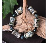 YXWYXWA Bracelet Tibetan Style Dzi Beads Bracelet,Feng Shui Amulet Bracelet,Natural Agate Beaded Bracelet,Attract Wealth Money and Good Luck,Couple Bangle,Gifts On Mothers Day Birthday