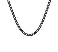 YXWYXWA Cadena de Acero Inoxidable Negro, Cadena de Enlace de 45-60 cm, Cadena de Collar de 3/5/7/mm de Hombre para el día de San Valentín