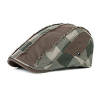 YXWYXWA Checkered Beret Hair Edge Do Old After Sealing Duckbill Hat Plaid Outdoor out Single Cap