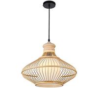 YXWYXWA Chinese Style Birdcage E27 Creative Personality Lantern Primary Color Bedroom Bedside Ceiling Lamp Handwoven Rattan Wicker Hanging Ceiling Light Interesting