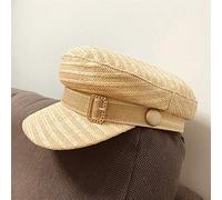 YXWYXWA Classical Summer Hat Women Gold Thread Lace Band Straw Visor Hat Newsboy Caps Beret Octagonal Outdoor Sun Hat Female