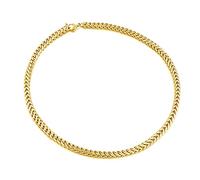 YXWYXWA Collar de 6 mm para Hombres, Cadena de Enlace de bordillo de 45-76 cm, Collar de Acero Inoxidable de Oro/Plata para el día de San Valentín