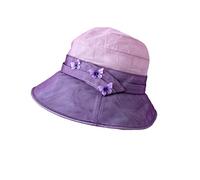 YXWYXWA Color-Blocking Silk Fisherman Hat Women's Summer Light Silk Sunshade Hat Dance Basin Hat