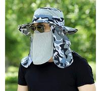 YXWYXWA Creative Fishing Hat Male Sun Hat Spring and Summer Outdoor Sun Hat Detachable Fishing Breathable Fisherman Hat Female Face Cap