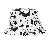YXWYXWA Double-Side Pattern Bucket Hats Sun Hat Black and White Color Animals Unisex Bucket Hats Cute Fisherman Hat