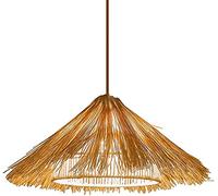 YXWYXWA E27/E26 Creative Cone-Shaped Wicker Japanese-Style Straw and Rattan Light Fixture for Dining Room, Tea Room and Pendant Light Interesting