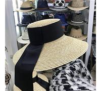 YXWYXWA Elegant Women Wide Brim Hat Floppy Summer Sun Hat Holiday Boater Beach Hat Cap Band Bow Kentucky Hat Sombreros