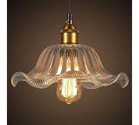 YXWYXWA European Antique Exquisite Decorative American Single Head Industrial Style Crystal Glass Flower-Shaped Lamp Retro Restaurant Cafe Bar Lamp Interesting