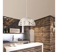 YXWYXWA European Retro Industrial Metal Iron E27 Vintage Hollow Semicircle Black Pendant Light Household Living Room Aisle Restaurant Bar Villa Decorative Ceiling Lamp Interesting