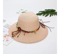 YXWYXWA Fisherman Hat Sunscreen Straw Hat Sun Hat Korean Version Adjustable Travel Wide Brim Beach Hat