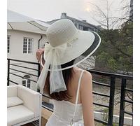 YXWYXWA Foldable Wide Brim Floppy Hat Pearl Sun Hat Beach Women Summer Hat Travel Cap Lady Cap Female