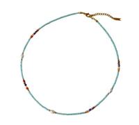 YXWYXWA Gold Plated Necklace Trendy, Women Necklace Natural Stone and Pearl Bead Necklaces Jewelry