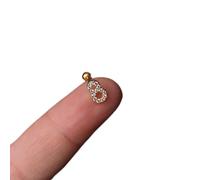 YXWYXWA Jewelry for Women Women Silver Earrings, 1Piece Number Copper Personality Stud Earrings Charm Classic Trendy Unisex Piercing Jewelry Birthday Gifts For Girlfriend, Wife, Sister, Daughter,