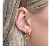 YXWYXWA Jewelry for Women Women Silver Earrings, Bohemia Star Moon Crystal Geometric Round Women Set Stud Earrings Charming Female Birthday Party Jewelry Brincos Gifts For Girlfriend, Wife, Sister,