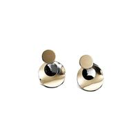 YXWYXWA Jewelry for Women Women Silver Earrings, E541 Fashion Trendy Metal Drop Earrings For Women Double Round Gloden Boho Earring Jewelry Oorbellen Brincos Gifts For Girlfriend, Wife, Sister,