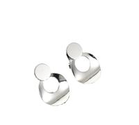 YXWYXWA Jewelry for Women Women Silver Earrings, E541 Fashion Trendy Metal Drop Earrings For Women Double Round Gloden Boho Earring Jewelry Oorbellen Brincos Gifts For Girlfriend, Wife, Sister,