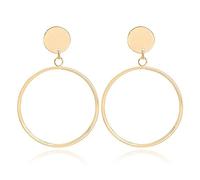 YXWYXWA Jewelry for Women Women Silver Earrings, Women Earrings Fashion Statement Earring Big Geometric Round Ear Drop For Female Hanging Dangle Alloy Jewelry Fc04 Pr49 Gifts For Girlfriend, Wife,