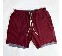 YXWYXWA Men 2 IN 1 Shorts Fitness Running Shorts Summer Gym Workout Male Breathable Sportswear Jogging Short