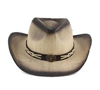 YXWYXWA Men's and Women's Denim Curved Edge Jazz Hat Spray Paint Hat Outdoor Sun Visor