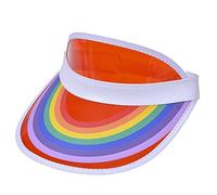 YXWYXWA Men's Women's Clear Plastic Sun Hat Rainbow Shade Travel Clear Candy Color Rainbow Driving Baseball Cap