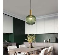 YXWYXWA Minimalist Living Room LED Ceiling Lamp Green Seeded Glass Shade Creative Personality Bar Restaurant Bedroom Kitchen Hanging Lamp E27 Pendant Light, Bedside Lighting Fixture Interesting