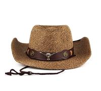 YXWYXWA Mixed Color Straw Hat Western Cowboy Straw Hat Outdoor Sunshade Sun Hat