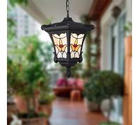 YXWYXWA Outdoor Patio Outdoor Vintage Aluminum Hanging Lamp Vintage Industrial Antique Exterior Waterproof Garden Decorative Ceiling Pendant Lamp Outdoor Courtyard Lantern Interesting