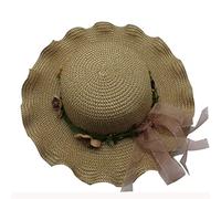 YXWYXWA Parent-Child Sun Hat Big Wide Brim Beach Hat Handmade Floral Cap Girls Sun Hat Summer Hats Women