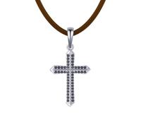 YXWYXWA Pendant Necklace Cross, Cubic Zirconia Necklace Cz 925 Sterling Silver Pendant Necklaces Men Jewelry