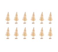 YXWYXWA Pino 12 Uds. Adorno de árbol nevado de Seda de sisal en Miniatura, centros de Mesa para Fiesta de Navidad, decoración Interior de Coche, día de conmemoración de 8, 5 cm