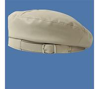 YXWYXWA PU Leather Beret Female Autumn and Winter Japanese Solid Color British Retro Art Painter Hat