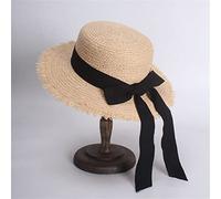 YXWYXWA Raffia s Bowknot Straw Hat Summer Beach Sombreros De Sol for Women Beach Accessories
