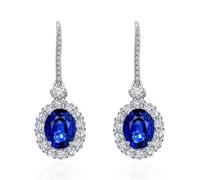 YXWYXWA Ruby Sapphire Gemstone Pendientes de caída para Mujeres Bodas de aretes de Joyas Femeninas s