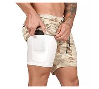 YXWYXWA Running Sport Shorts Mens 2 in 1 Short Sweatpants Gym Fitness Training Quick Dry Shorts Beach Short Pants