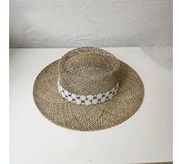 YXWYXWA Seaside Beach Hat Band Hats Stylish Holiday Sun Protection Flat Brim Salt Sun Hat